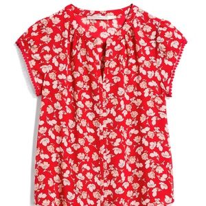 Red blouse adorable print! Stitch fix find